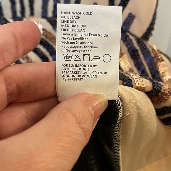 Anthropologie Tiny sequin tank top new with tags XS date night office - Picture 11 of 11